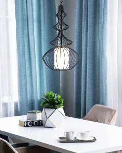 Beliani Lampadario KOLVA Metallo Nero