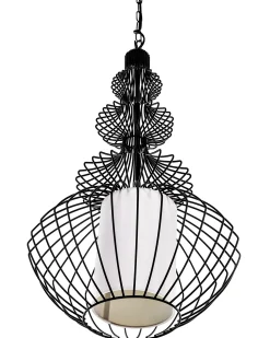 Beliani Lampadario KOLVA Metallo Nero