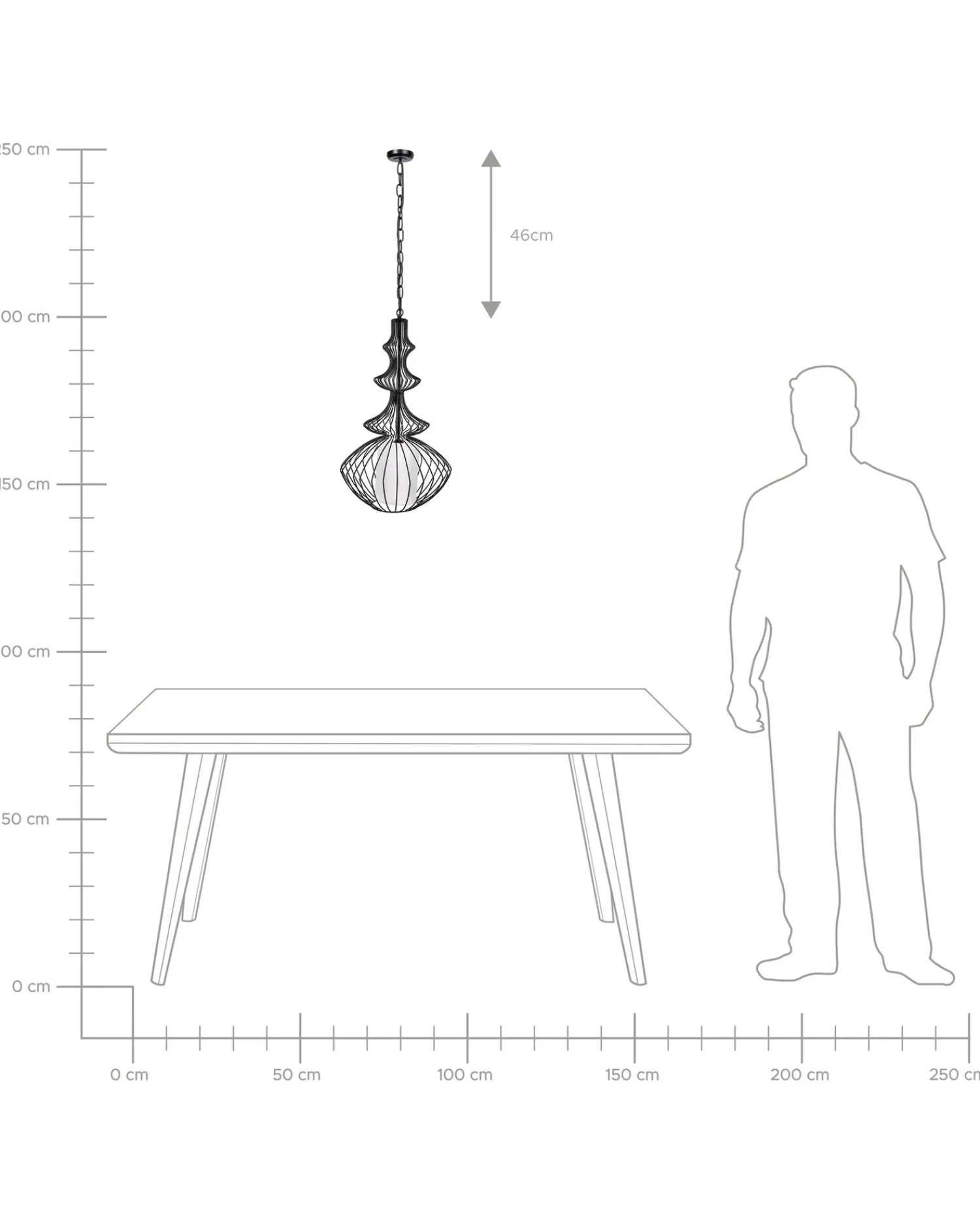 Beliani Lampadario KOLVA Metallo Nero