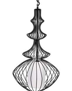 Beliani Lampadario KOLVA Metallo Nero