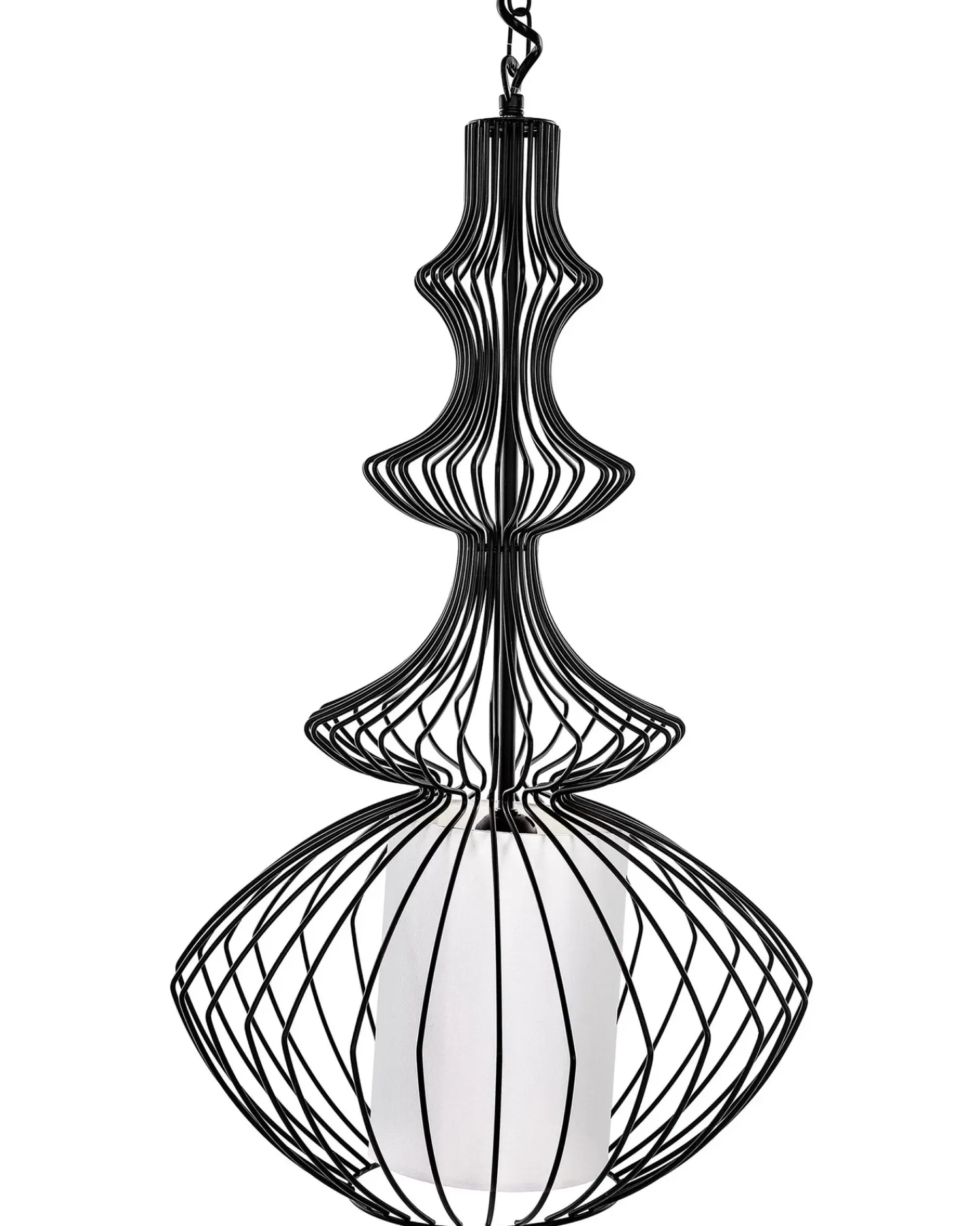 Beliani Lampadario KOLVA Metallo Nero