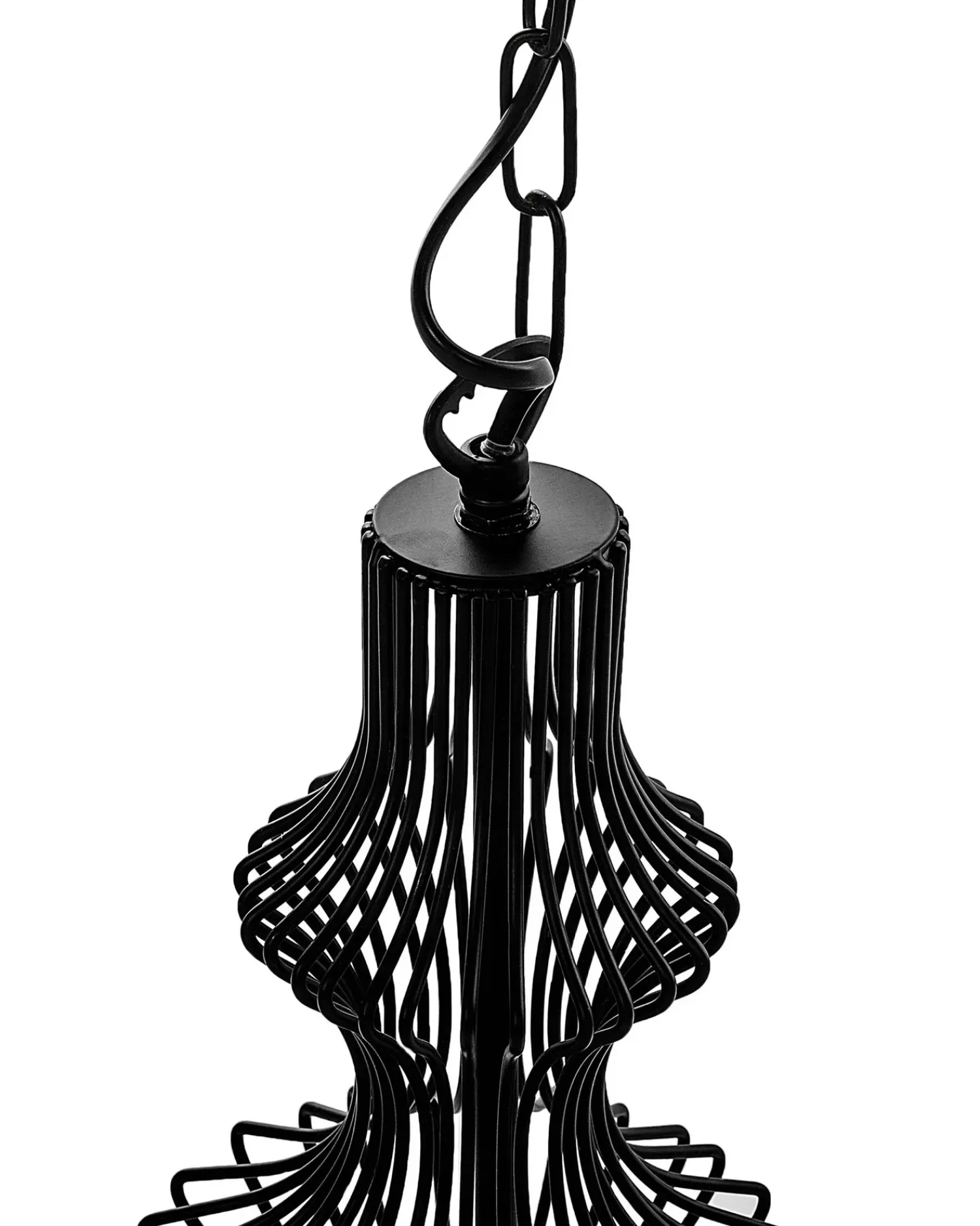 Beliani Lampadario KOLVA Metallo Nero