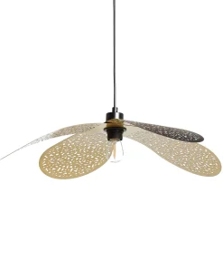 New Beliani Lampadario KOSHI Metallo Nero Nero Oro