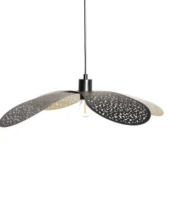New Beliani Lampadario KOSHI Metallo Nero Nero Oro