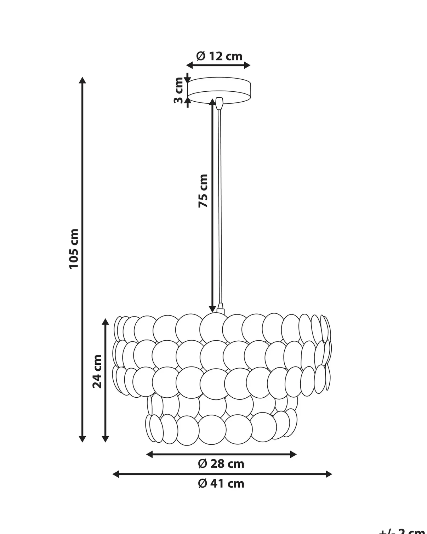 Online Beliani Lampadario KOTMALE Guscio di cocco chiaro Beige