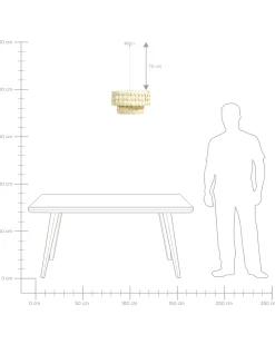 Online Beliani Lampadario KOTMALE Guscio di cocco chiaro Beige