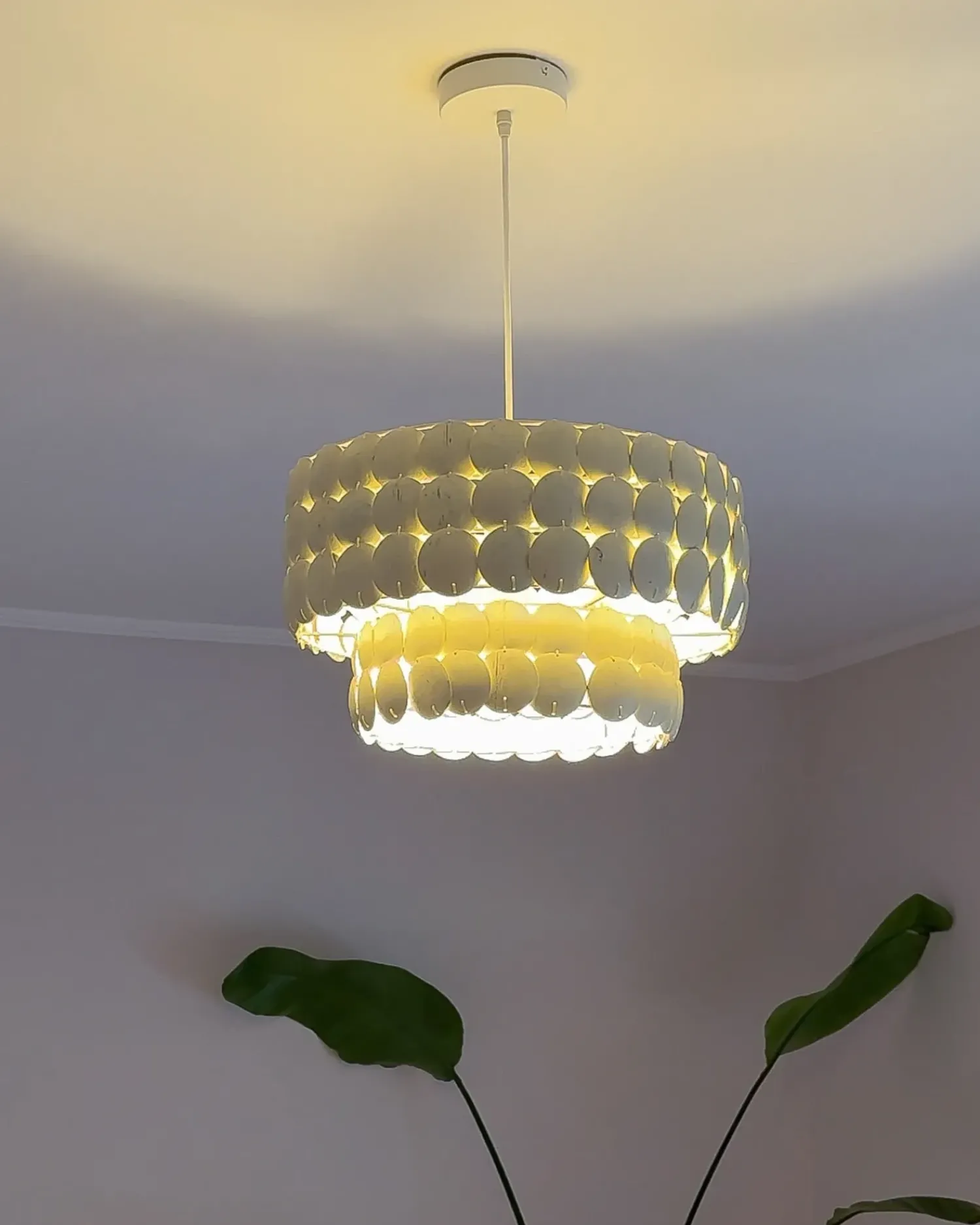 Online Beliani Lampadario KOTMALE Guscio di cocco chiaro Beige