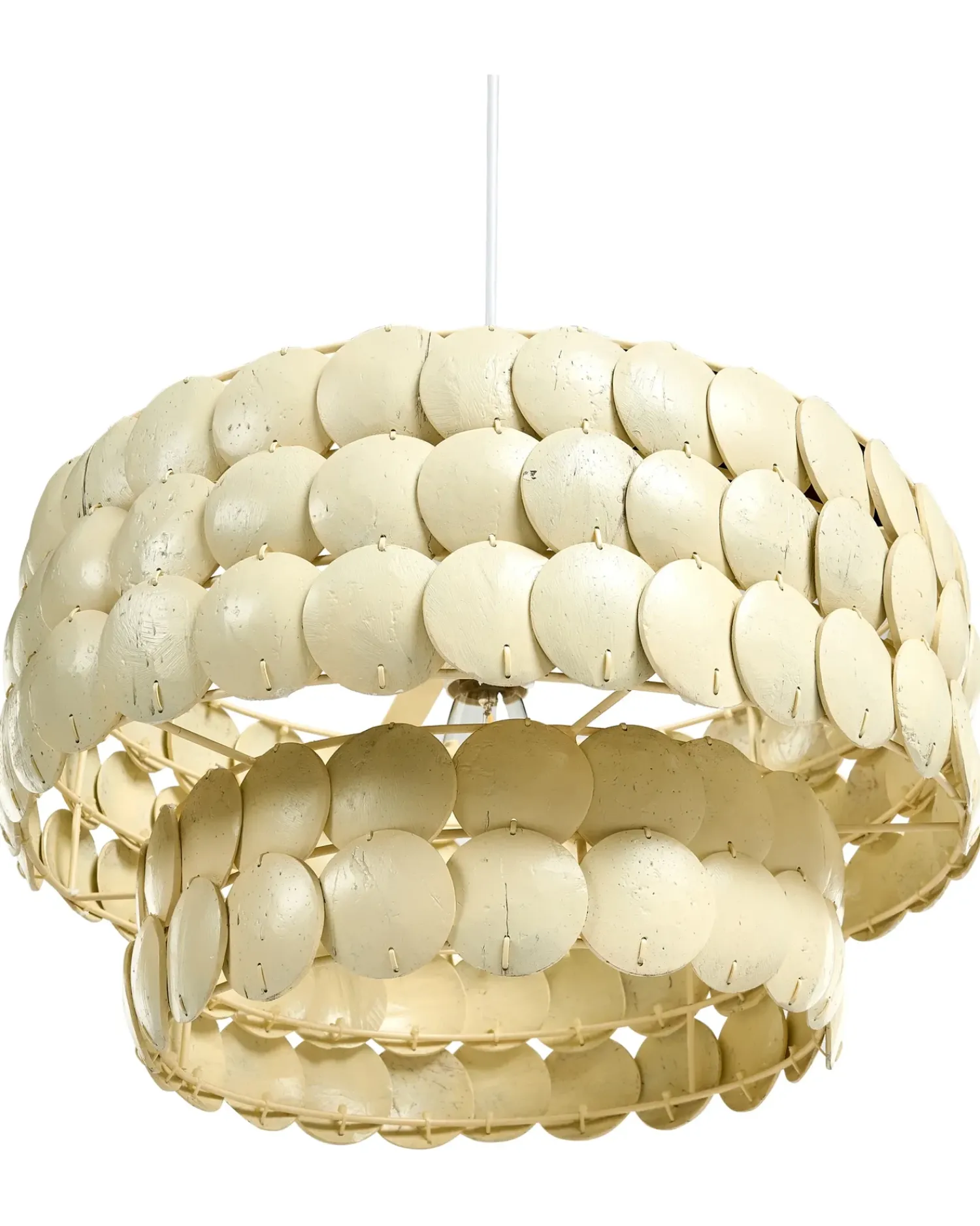 Online Beliani Lampadario KOTMALE Guscio di cocco chiaro Beige