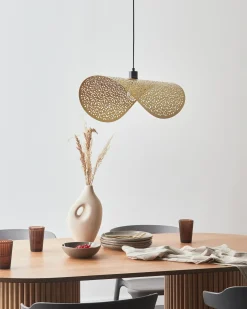 Clearance Beliani Lampadario KRISHNA Metallo Oro Oro Nero