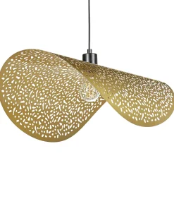 Clearance Beliani Lampadario KRISHNA Metallo Oro Oro Nero