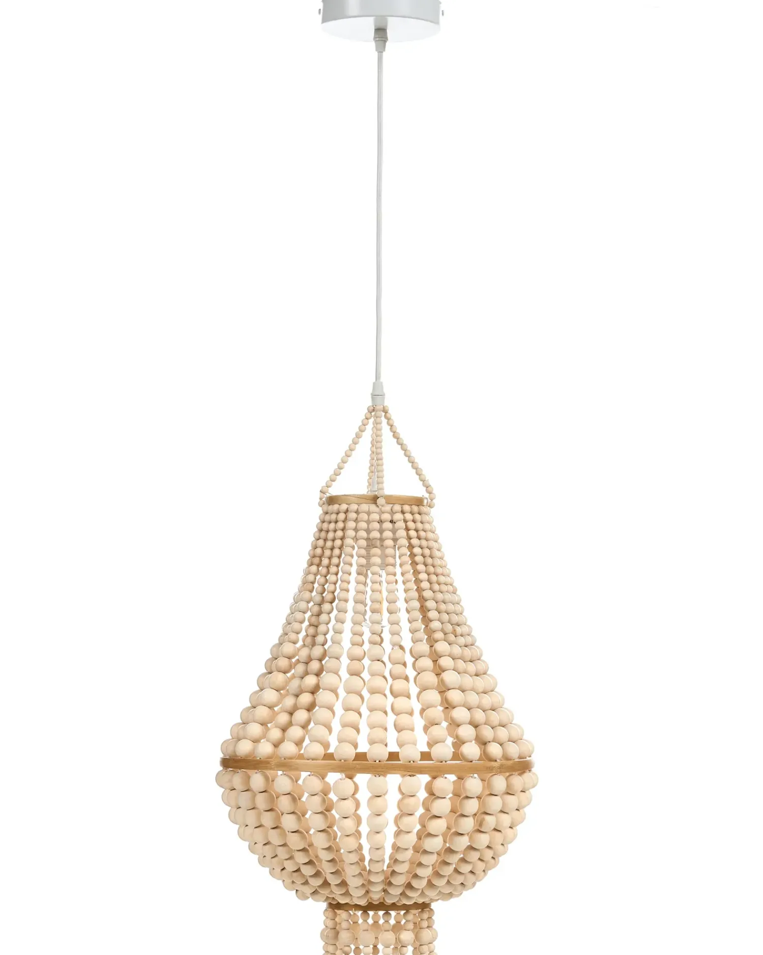Beliani Lampadario KUMBUKKAN Legno chiaro Marrone
