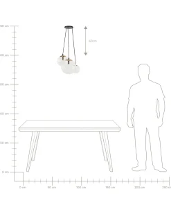 Best Beliani Lampadario LADON Vetro Trasparente Oro Trasparente