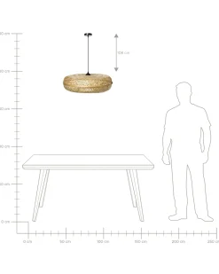 New Beliani Lampadario LAJAS Bambù Naturale