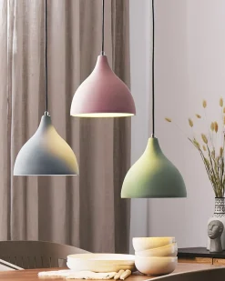 New Beliani Lampadario LAMBRO Cemento chiaro Verde