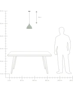 New Beliani Lampadario LAMBRO Cemento chiaro Verde