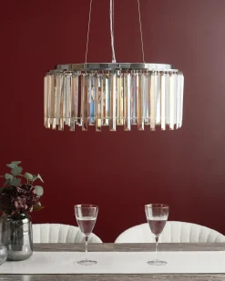 Discount Beliani Lampadario LAMEIRA Vetro Argento