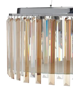 Discount Beliani Lampadario LAMEIRA Vetro Argento