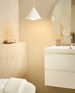 Sale Beliani Lampadario LEYRE Metallo Bianco