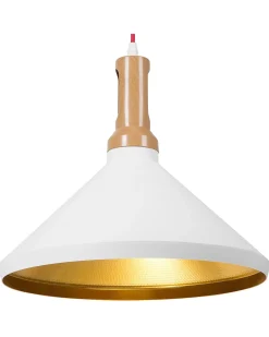 Beliani Lampadario LIARD Metallo Bianco Bianco Oro