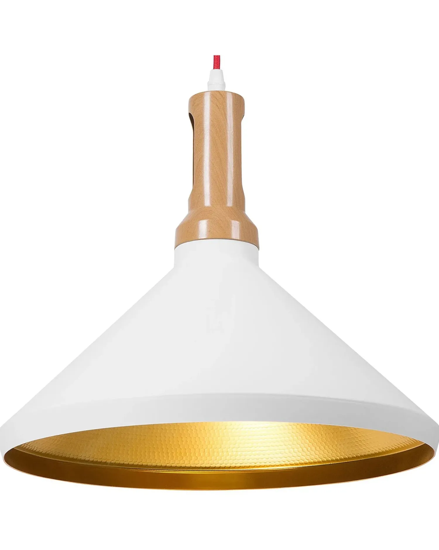 Beliani Lampadario LIARD Metallo Bianco Bianco Oro
