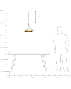 Beliani Lampadario LIARD Metallo Bianco Bianco Oro
