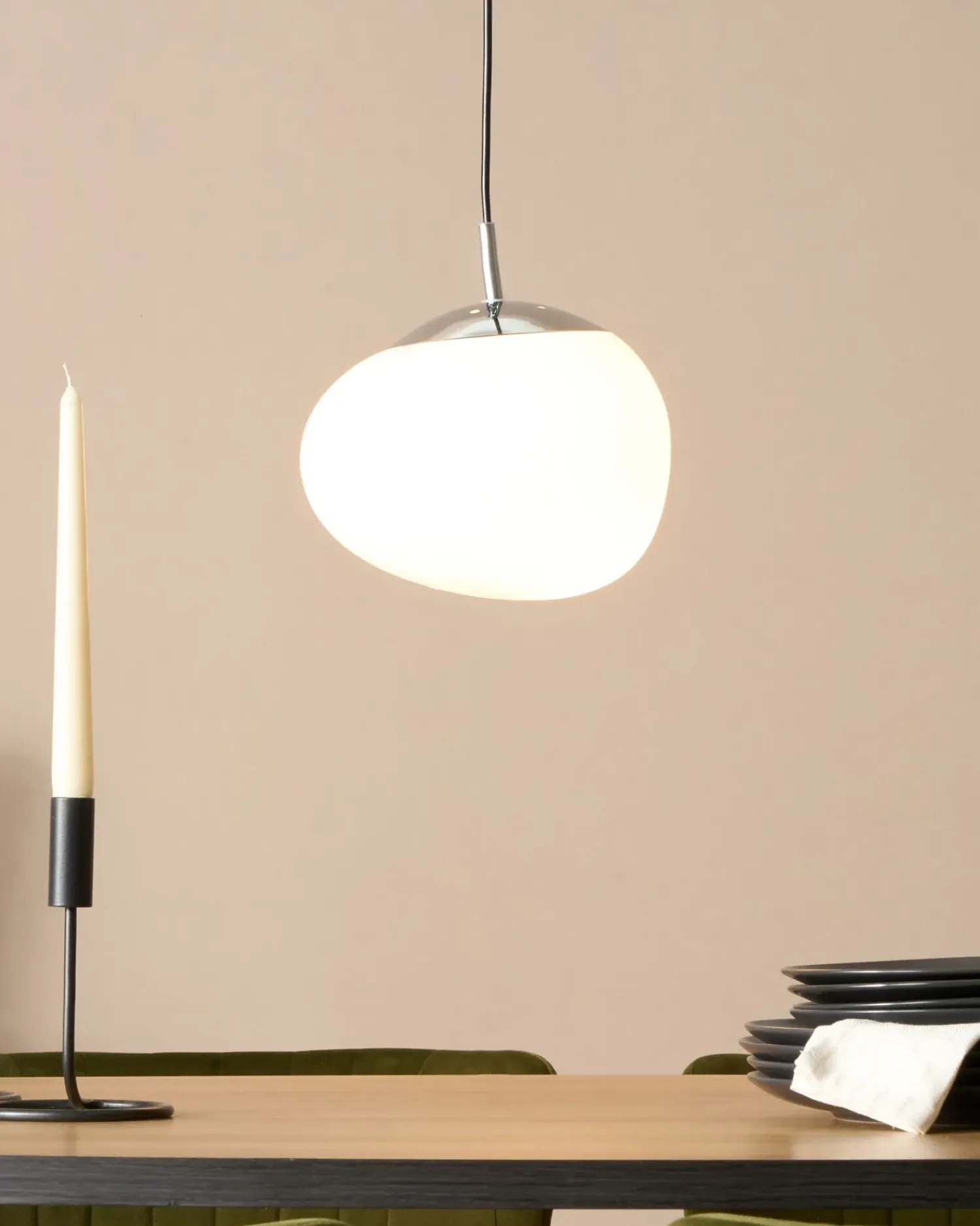New Beliani Lampadario LIFFEL Vetro Bianco