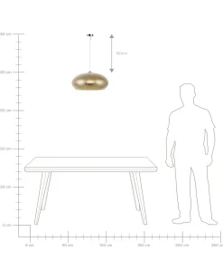Beliani Lampadario LIMNATIS Metallo Oro