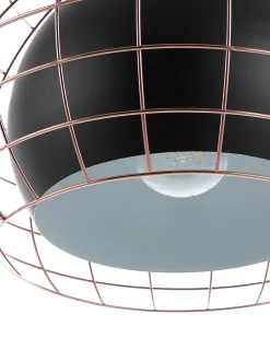 Discount Beliani Lampadario LIRI Metallo Nero Ottone Nero
