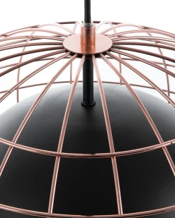 Discount Beliani Lampadario LIRI Metallo Nero Ottone Nero