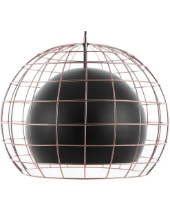 Discount Beliani Lampadario LIRI Metallo Nero Ottone Nero