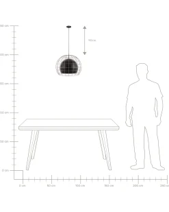 Discount Beliani Lampadario LIRI Metallo Nero Ottone Nero