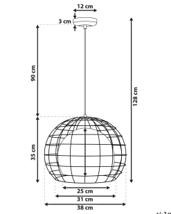 Hot Beliani Lampadario LIRI Metallo Rame