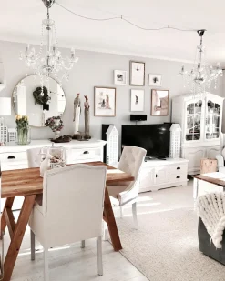 Clearance Beliani Lampadario LOCONE Cristallo Argento Trasparente Argento