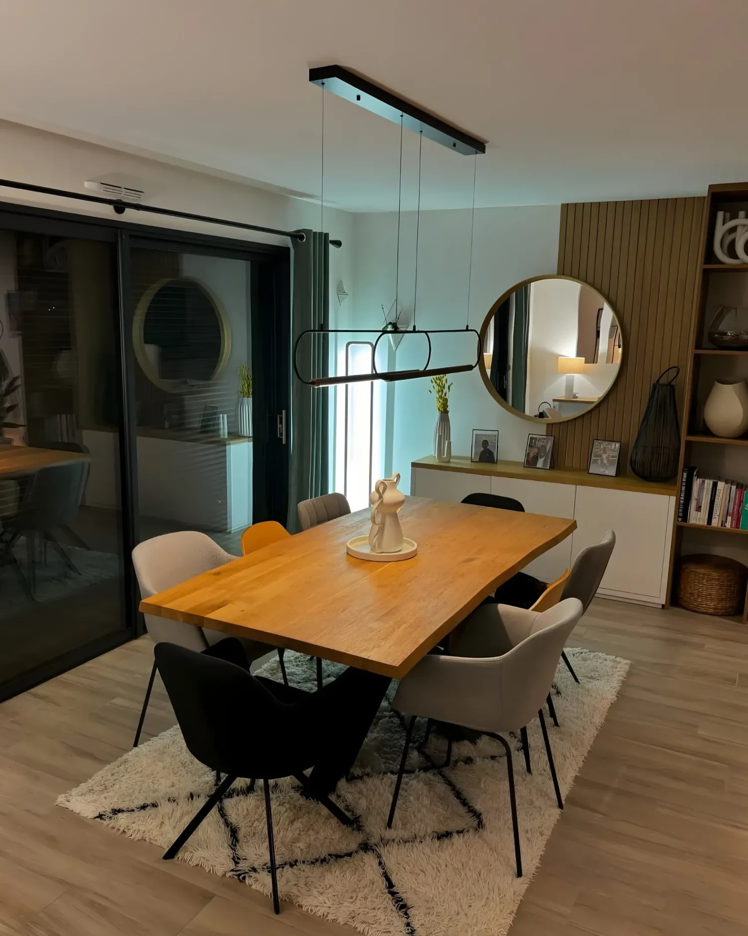 Hot Beliani Lampadario LOGONE Metallo Nero Marrone Nero