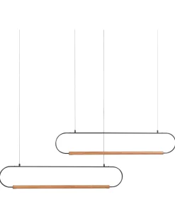 Hot Beliani Lampadario LOGONE Metallo Nero Marrone Nero