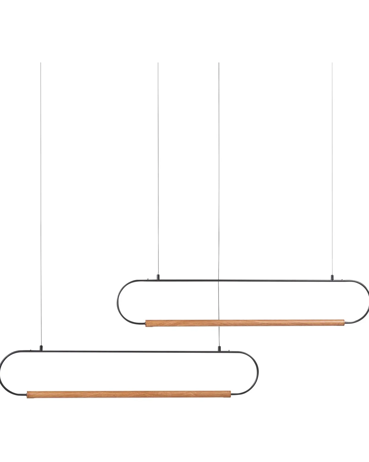 Hot Beliani Lampadario LOGONE Metallo Nero Marrone Nero