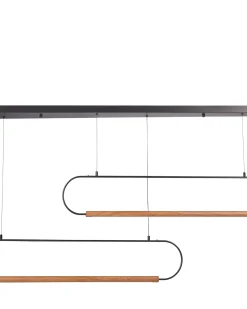 Hot Beliani Lampadario LOGONE Metallo Nero Marrone Nero