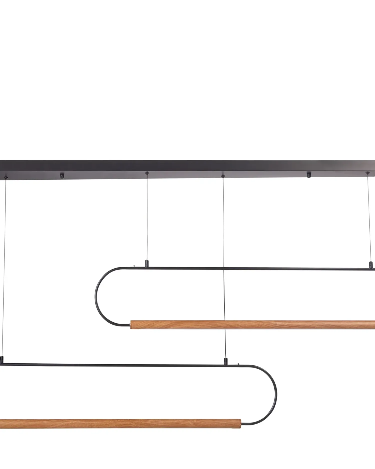 Hot Beliani Lampadario LOGONE Metallo Nero Marrone Nero