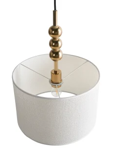 Outlet Beliani LOKY Metallo Ottone Bianco Ottone