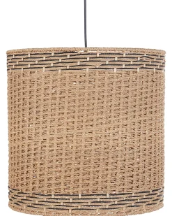 Beliani Lampadario LUAPULA Corda di carta Naturale