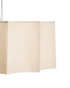 New Beliani Lampadario LUENHA Metallo Beige Bianco Beige