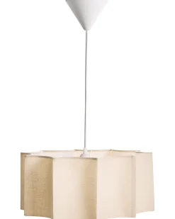 New Beliani Lampadario LUENHA Metallo Beige Bianco Beige