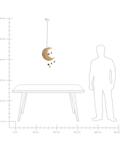 Discount Beliani Lampadario Luna ORCHON Rattan Naturale Bianco Naturale Oro