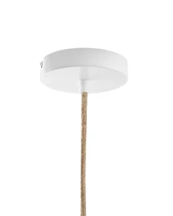 Discount Beliani Lampadario Luna ORCHON Rattan Naturale Bianco Naturale Oro