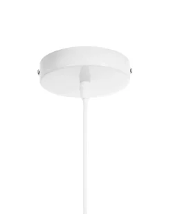 New Beliani Lampadario LUNGA Metallo Bianco Bianco Beige