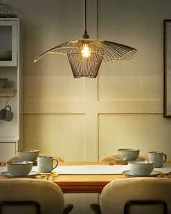 Sale Beliani Lampadario LUNGA Metallo Nero Beige Nero