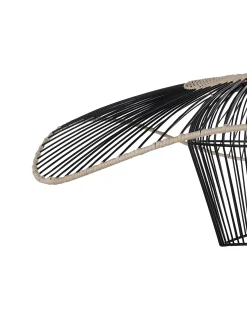 Sale Beliani Lampadario LUNGA Metallo Nero Beige Nero