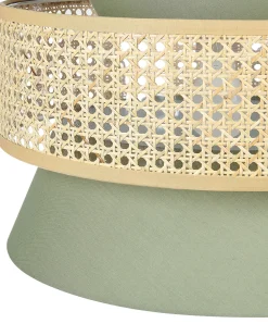 Discount Beliani Lampadario LUYANO Rattan Verde chiaro Naturale Verde