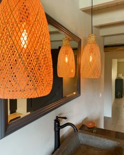 Discount Beliani Lampadario LWELA Bambù Naturale Marrone