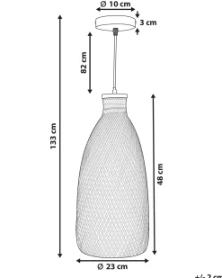 Discount Beliani Lampadario LWELA Bambù Naturale Marrone